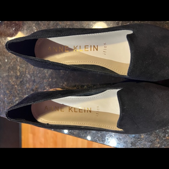 Anne Klein iflex suede shoe with suede leopard heel 6.5m - Picture 3 of 6